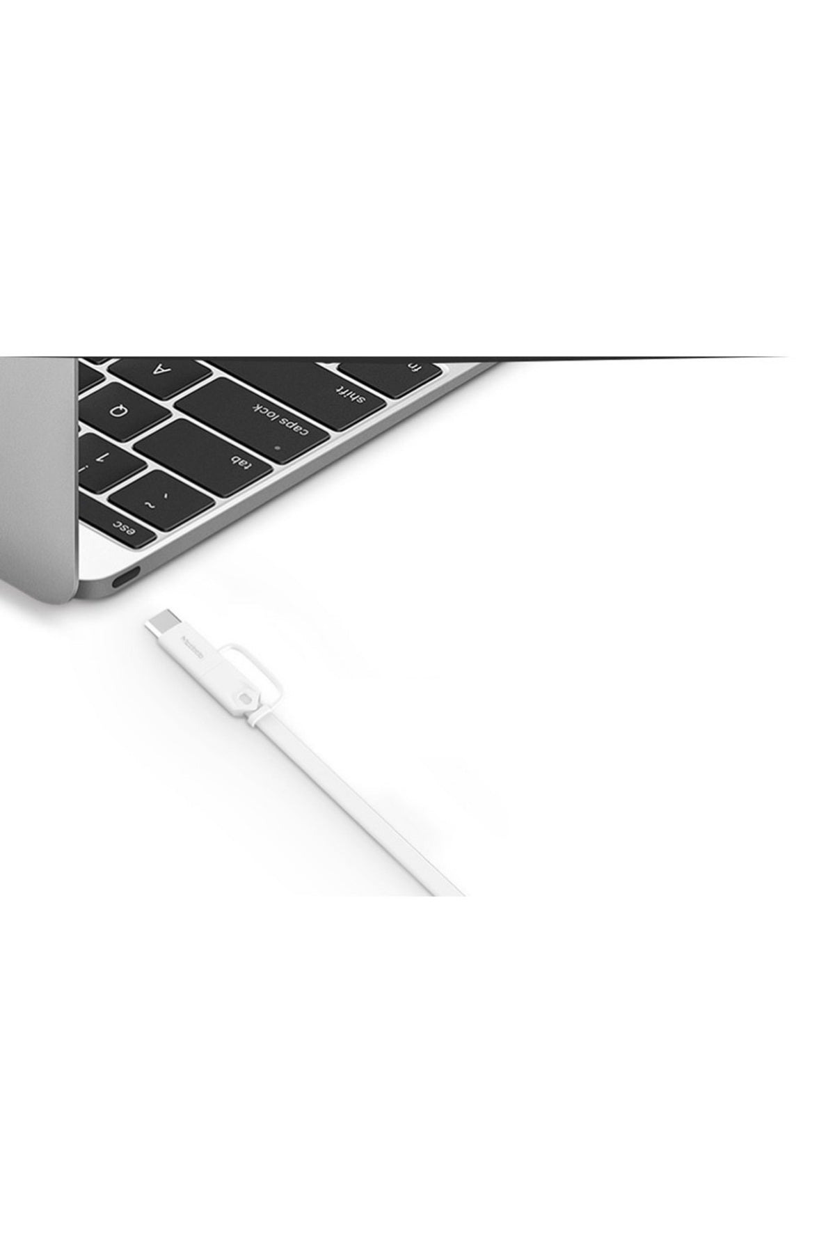 M-data 2in1 Type-c Micro Usb Şarj Data Kablosu Mavi