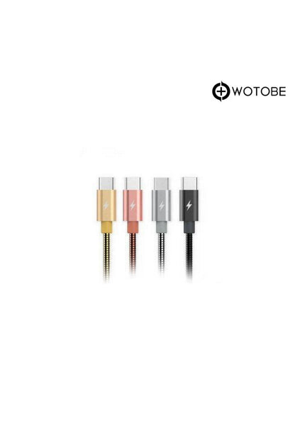 Usb Type-c Çelik Spiralli Şarj Data Kablosu