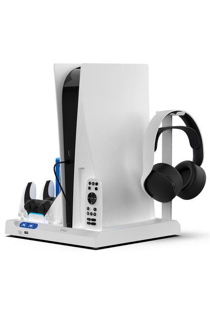 İpega Ps5 Slim Dijital/ps5 Slim Disk Multifonksiyonel Şarjlı,soğutucu Fanlı,vr Standlı Cd Raf Stand