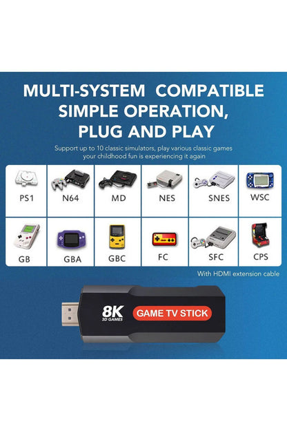 Q9 10000+ Retro Arcade Oyun Konsolu & 8k Ultra Hd Android Tv Box Netflix Youtube Google Uyumlu Siyah