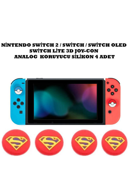 Switch/Switch 2/Switch Oled /Switch Lite Uyumlu Yeni 3D Analog Silikon PAD