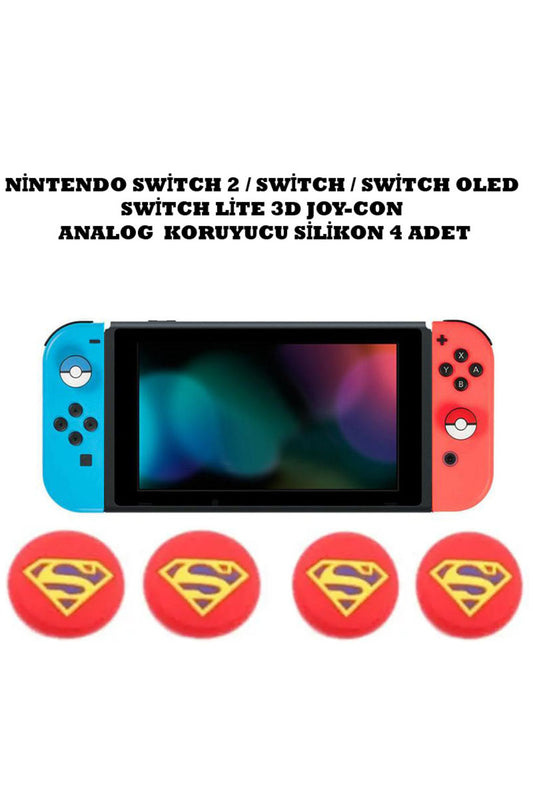 Switch/Switch 2/Switch Oled /Switch Lite Uyumlu Yeni 3D Analog Silikon PAD
