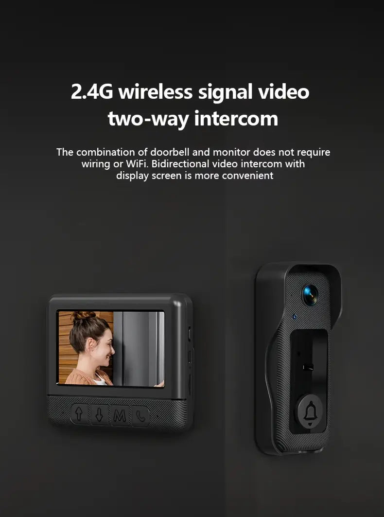 X6 Ekranlı Video Kapı Zili Kablosuz İnterkom Kamerası