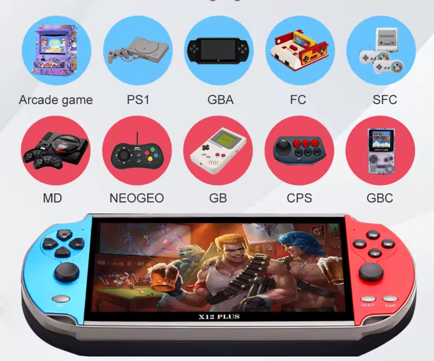 X12 Plus 16GB Rom 10.000+ Oyunlu 7 inç Atari