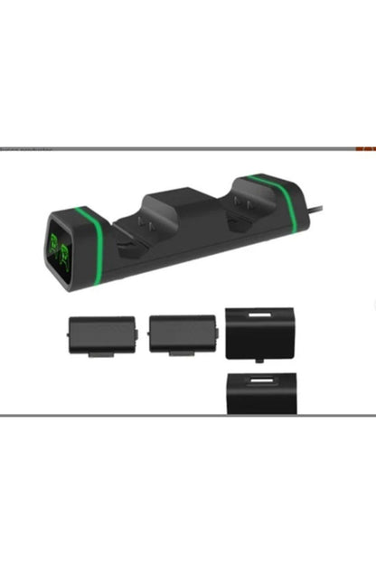 Xbox Uyumlu  One S/x Ikili Şarj Standı + 2 Adet 800 Mah Batarya