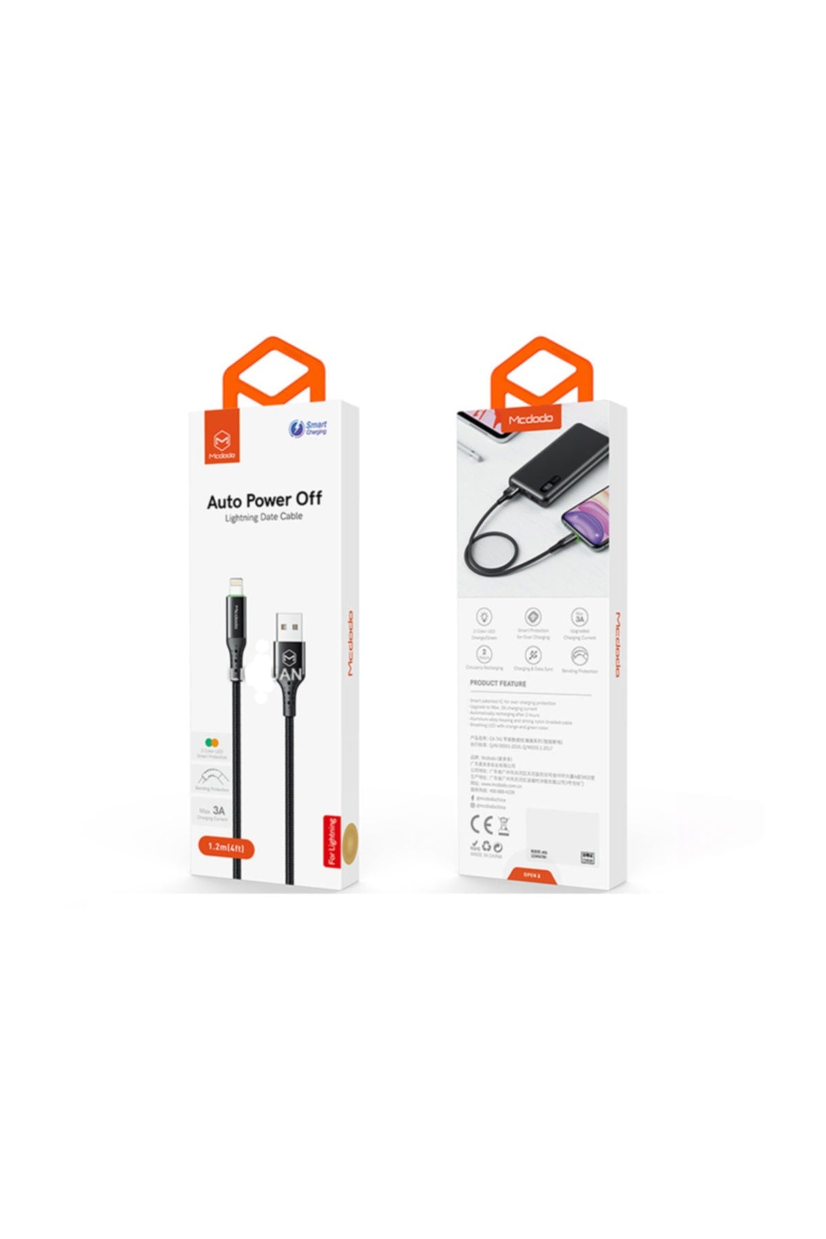 Apple Uyumlu iPad  Serisi Akıllı Şarj&data Kablosu-siyah Mc-7410