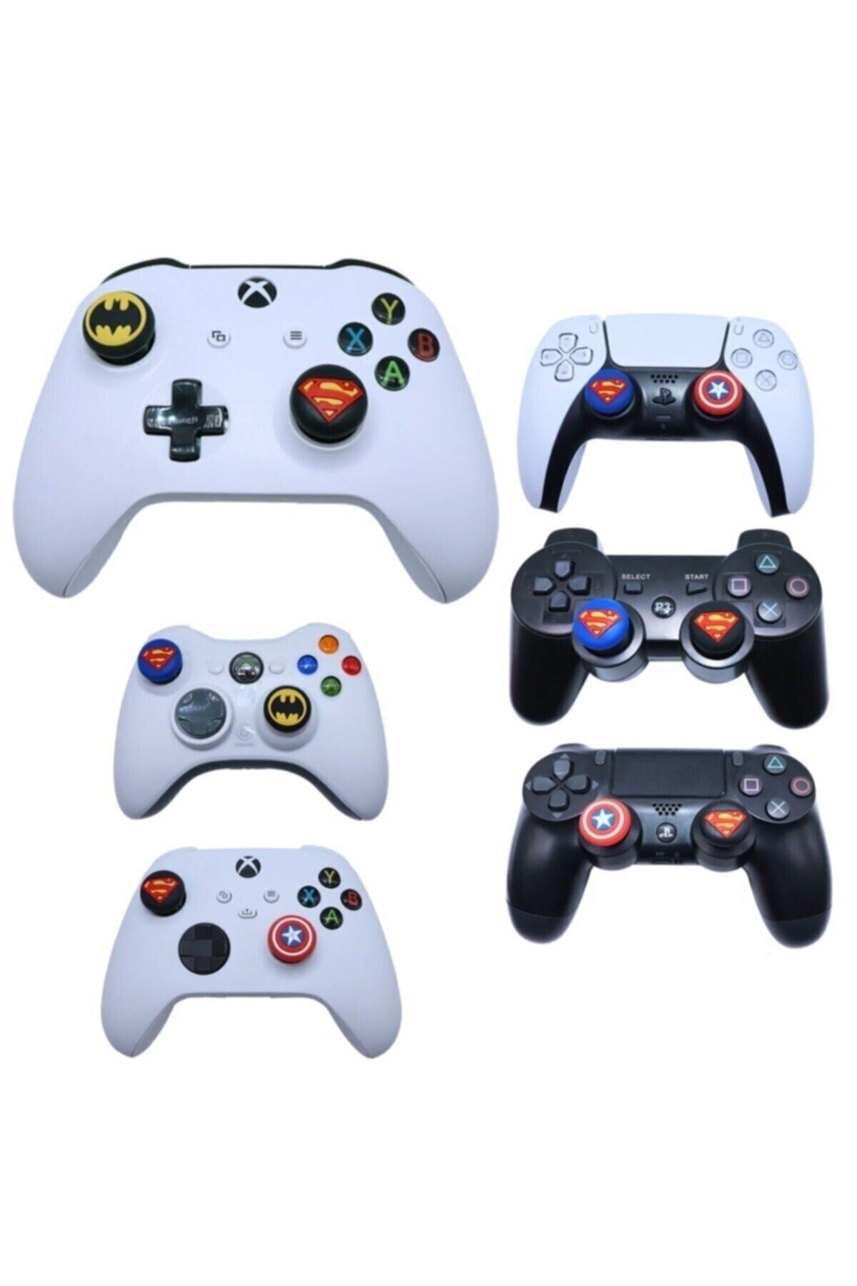 Ps5/ps4/ps3/xbox One/one X/one S/series X/series S 3d Analog Silikon Koruyucu-4 Adet