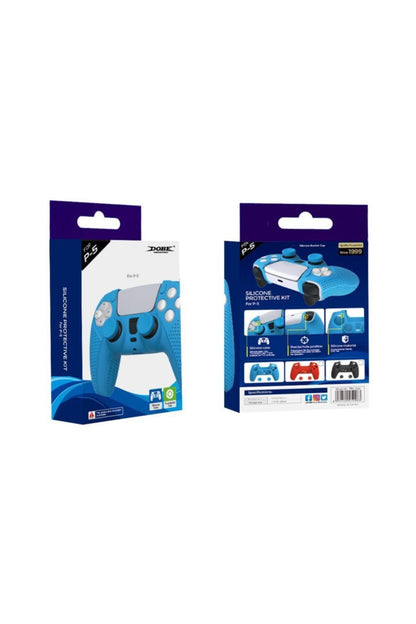 Ps5 Dualsense Mavi Silikon Kılıf + Analog Koruyucu