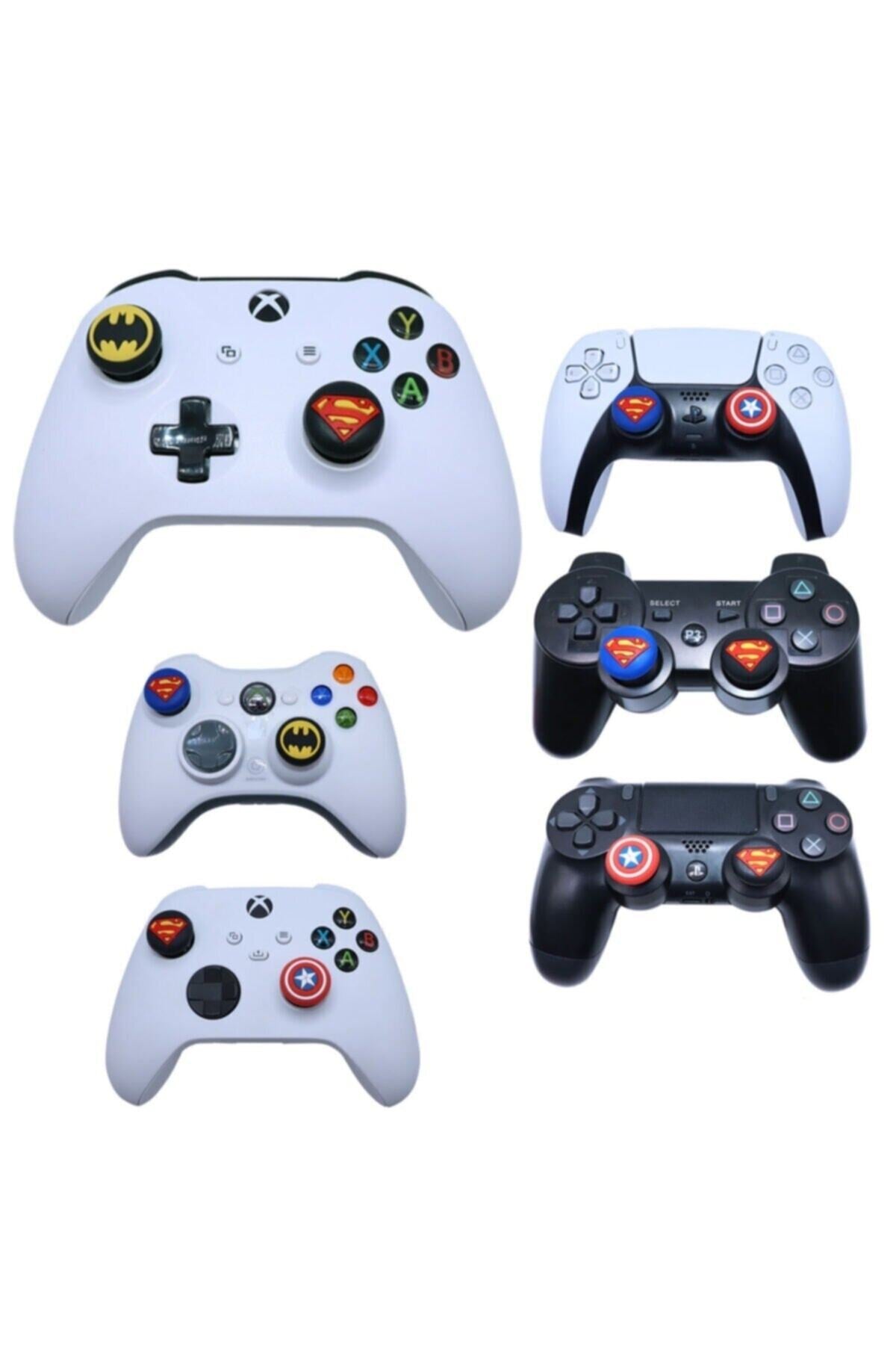 Ps5/ps4/ps3/xbox One/one X/one S/series X/series S 3d Analog Silikon Koruyucu-4 Adet