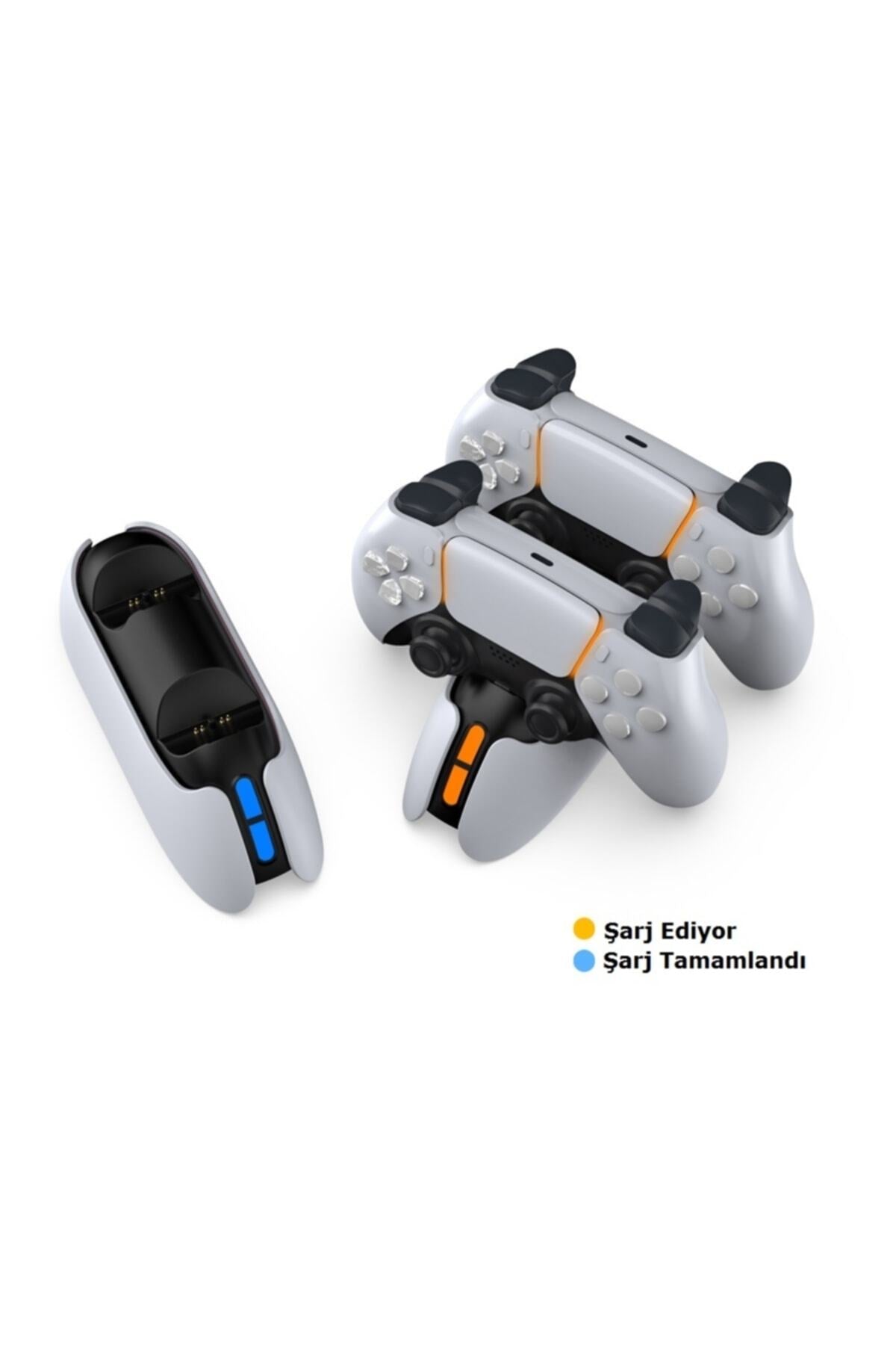 P5-5103 Led Işıklı Ikili Ps5 Joystick Kol Şarj Stand