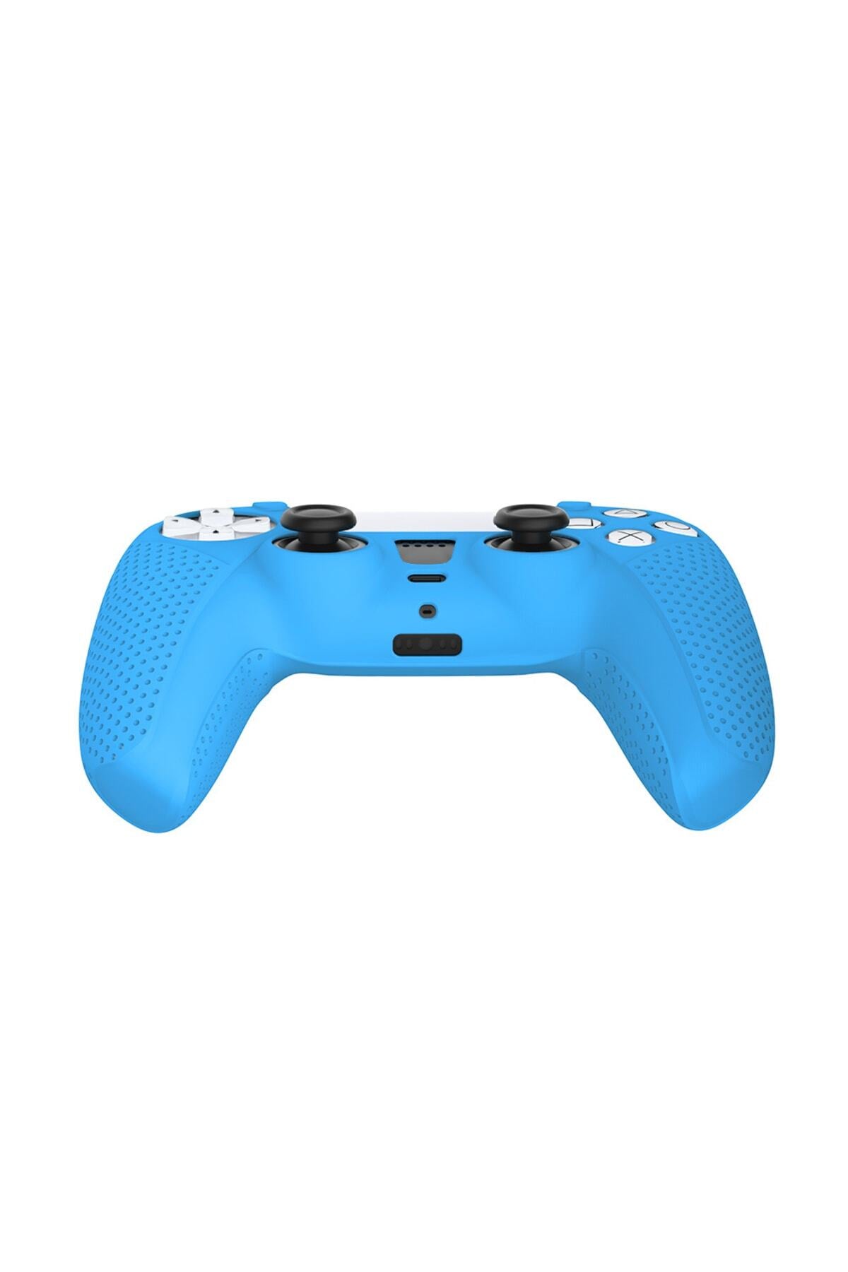 Sony Dobe Playstation 5 Uyumlu Dualsense Gamepad Slikon Koruyucu Set, Ps5 Slikon Kılıf-mavi