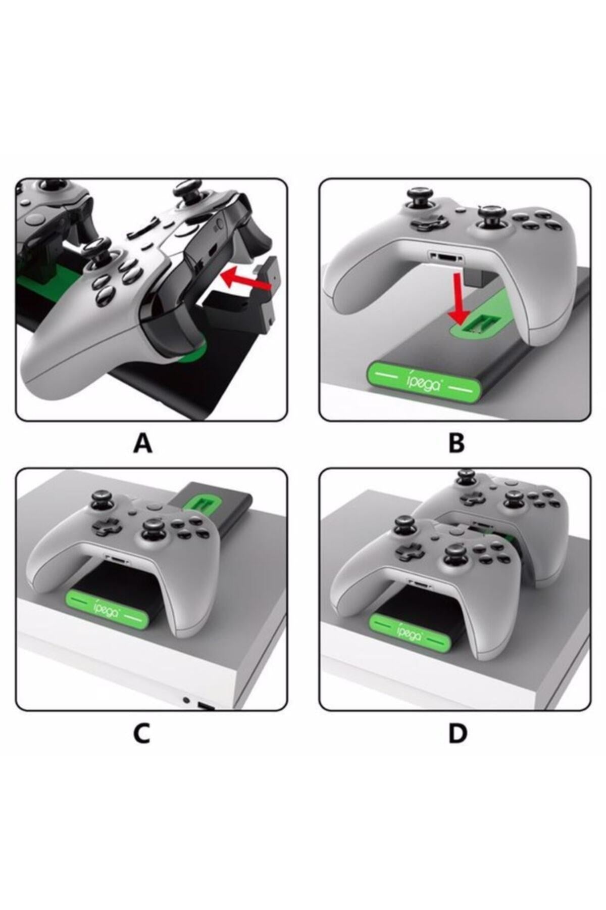 Xboxone/x/s Uyumlu Göstergeli Gamepad Için Şarj Cihazları Çift Kol Xbox Kablosuz Şarj Cihazı
