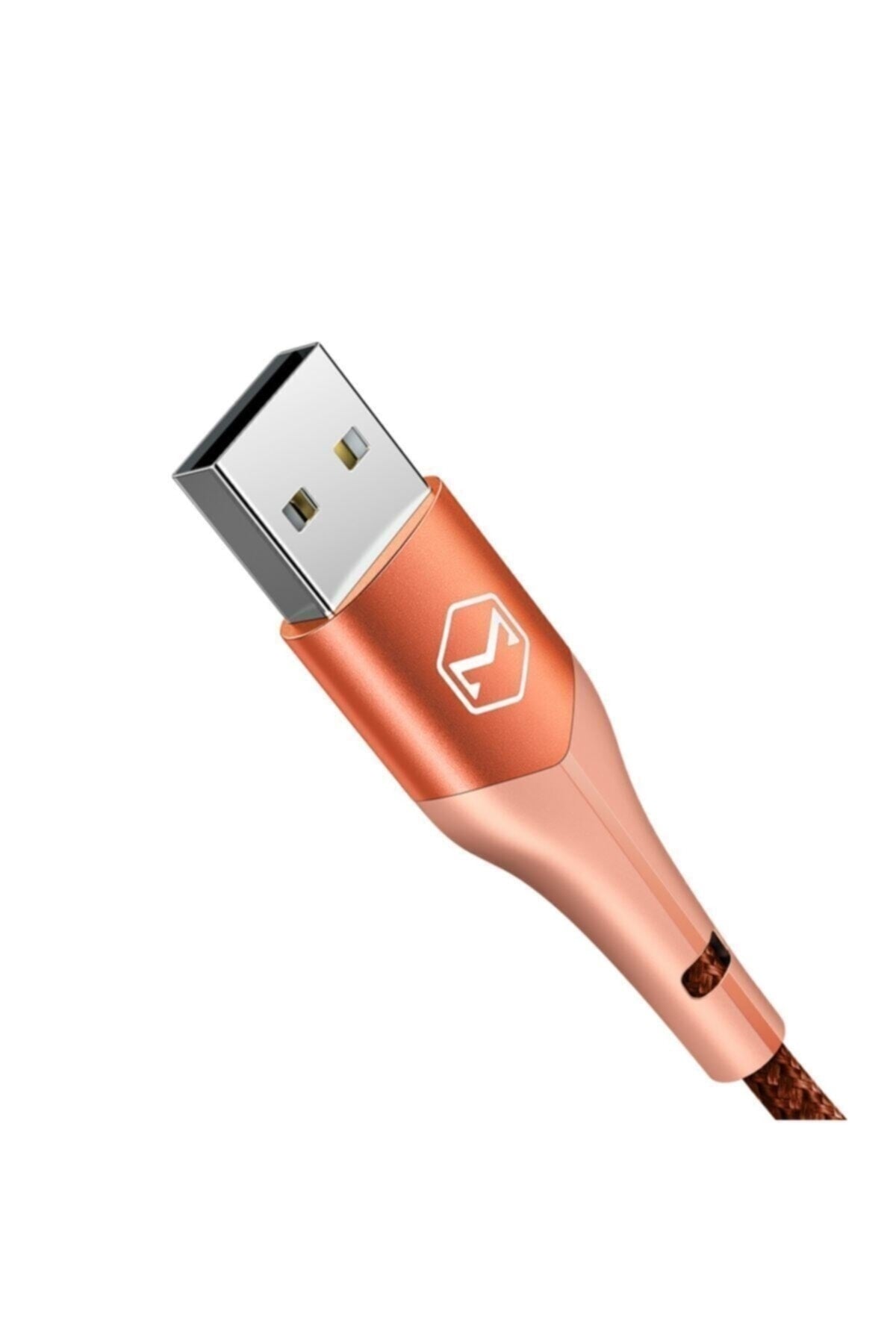 CA-7842 ÇİFT IŞIKLI LED SWİTCH 2A IPHONE LİGHTNİNG ŞARJ KABLOSU TURUNCU 1.2 METRE