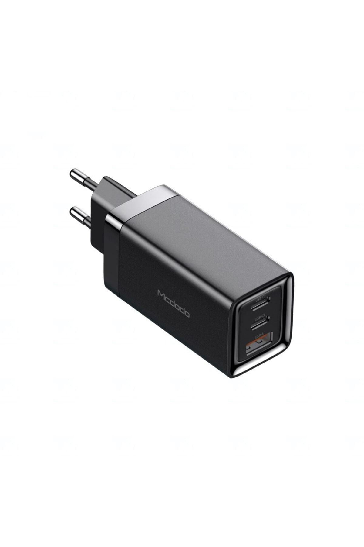 Ch-7921 Gan 65w Yüksek Hızlı 2typec 1usb Giriş Şarj Adaptörü-siyah