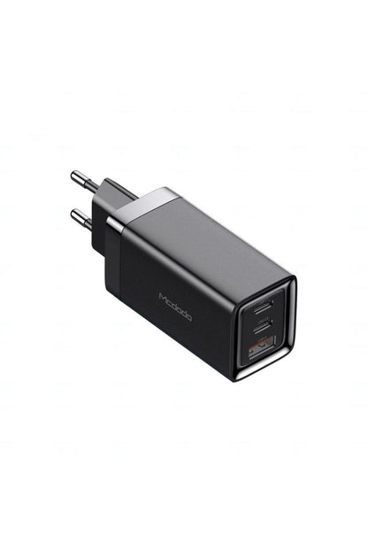 Ch-7921 Gan 65w Yüksek Hızlı 2typec 1usb Giriş Şarj Adaptörü-siyah