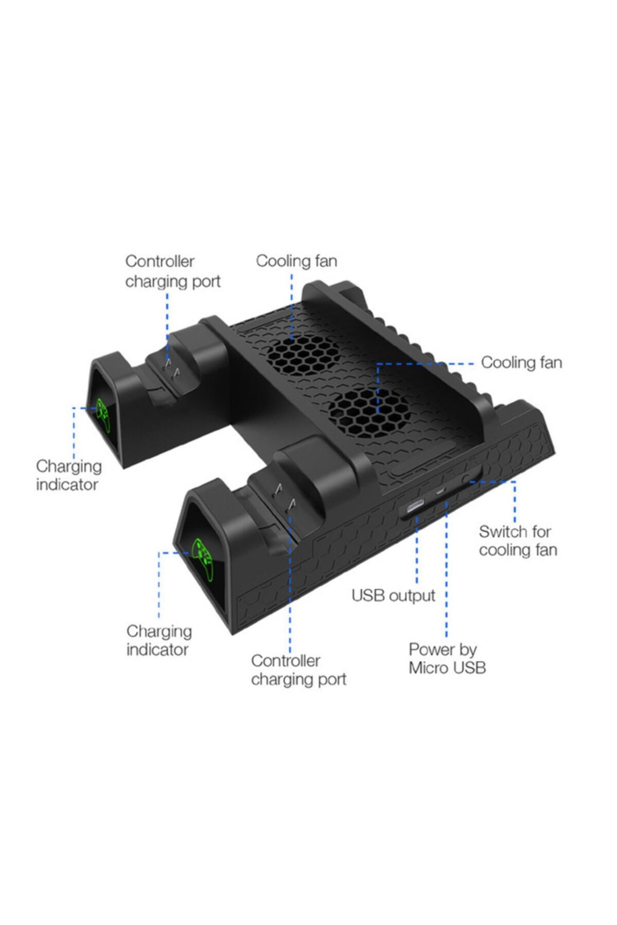 Microsoft Xbox One (s) (x) Fonksiyonel Stand + 2 Ad Batarya