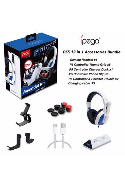 Ipega Pg P5027 12Li Ps5 Kablo Stand Şarj Kulaklık Askı Analog Set