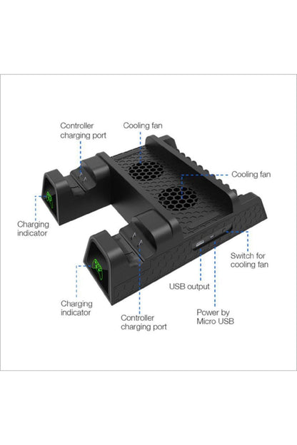Microsoft Xbox One (s) (x) Fonksiyonel Stand + 2 Ad Batarya
