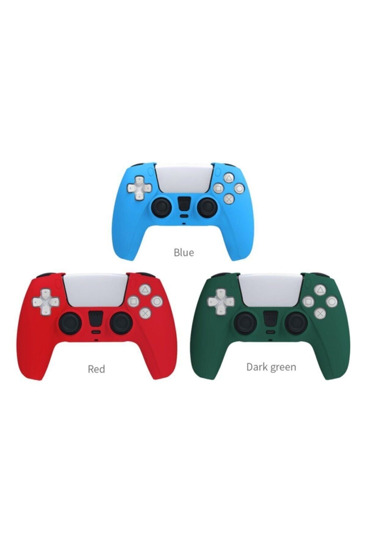 Ps5 Dualsense Mavi Silikon Kılıf + Analog Koruyucu