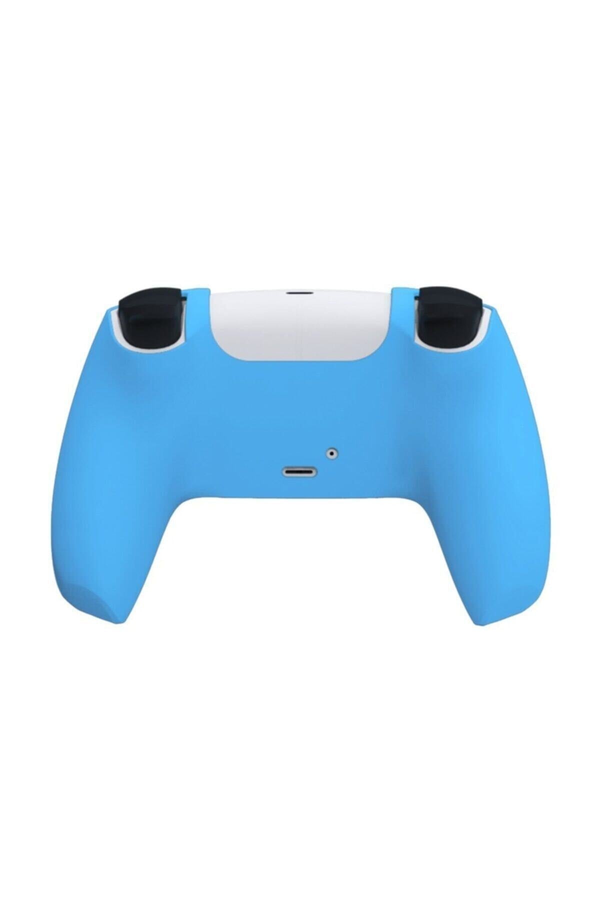 Ps5 Dualsense Mavi Silikon Kılıf + Analog Koruyucu
