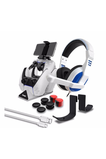 Ipega Pg P5027 12Li Ps5 Kablo Stand Şarj Kulaklık Askı Analog Set