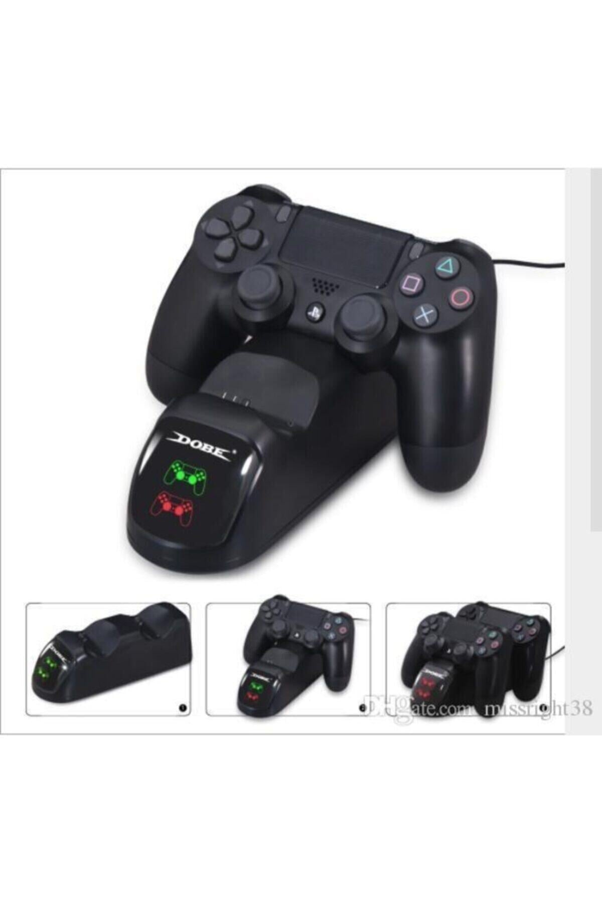 Ps4 Slim Pro Dual Charging Dock Göstergeli Şarj Istasyonu Playstation 4 Göstergeli Pinli Dock Uyumlu