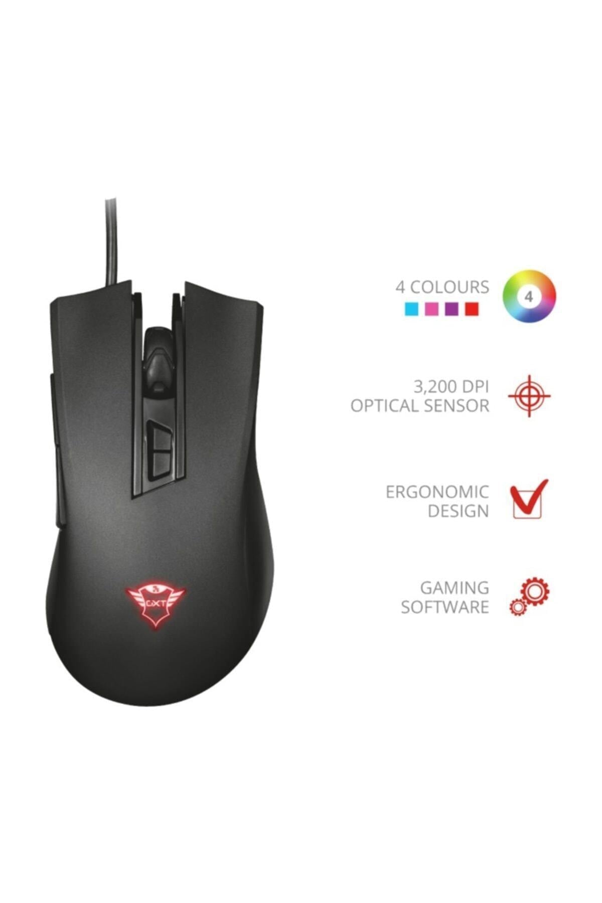 Trust 23091 GXT 121 Zeebo Oyuncu Mouse Siyah