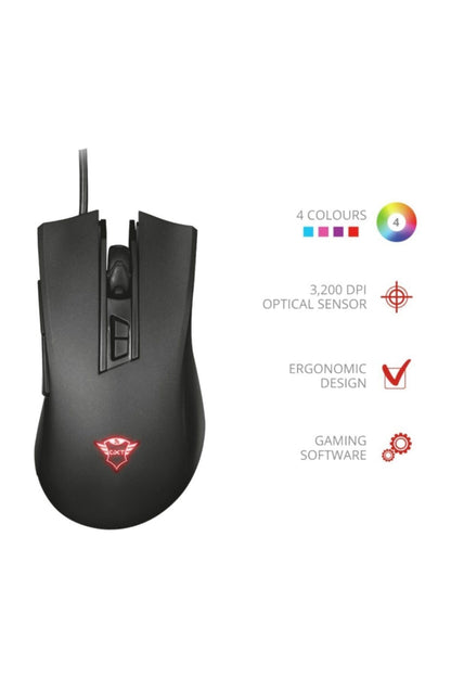Trust 23091 GXT 121 Zeebo Oyuncu Mouse Siyah