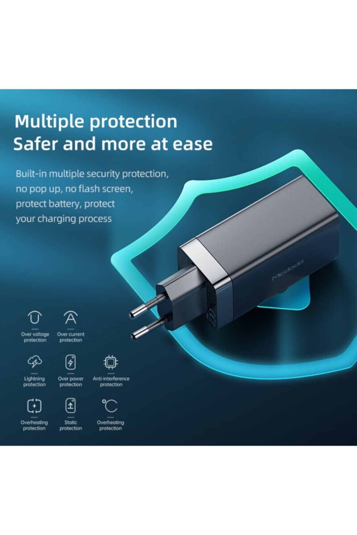 Ch-7921 Gan 65w Yüksek Hızlı 2typec 1usb Giriş Şarj Adaptörü-siyah