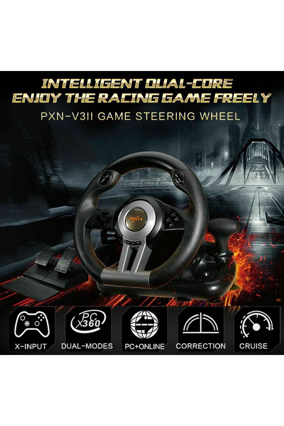 PXN PC PS3 PS4 Xbox One - Series S/X Switch Uyumlu Direksiyon