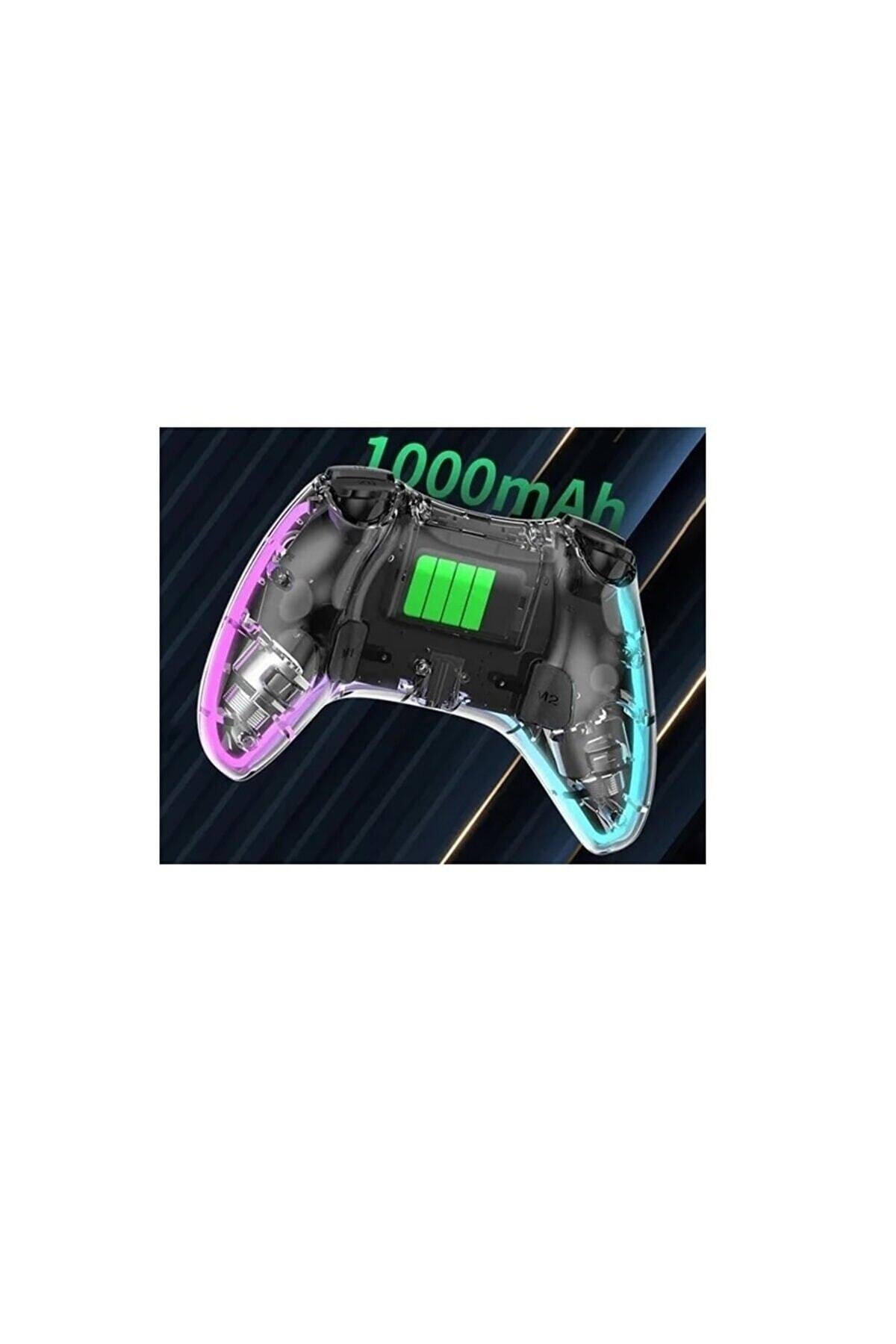 Ps-p05 Rgb Led Işıklı Ps4-ps3-tv-Apple Uyumlu iOS -pc Kablosuz Joystick Gamepad Oyun Kolu