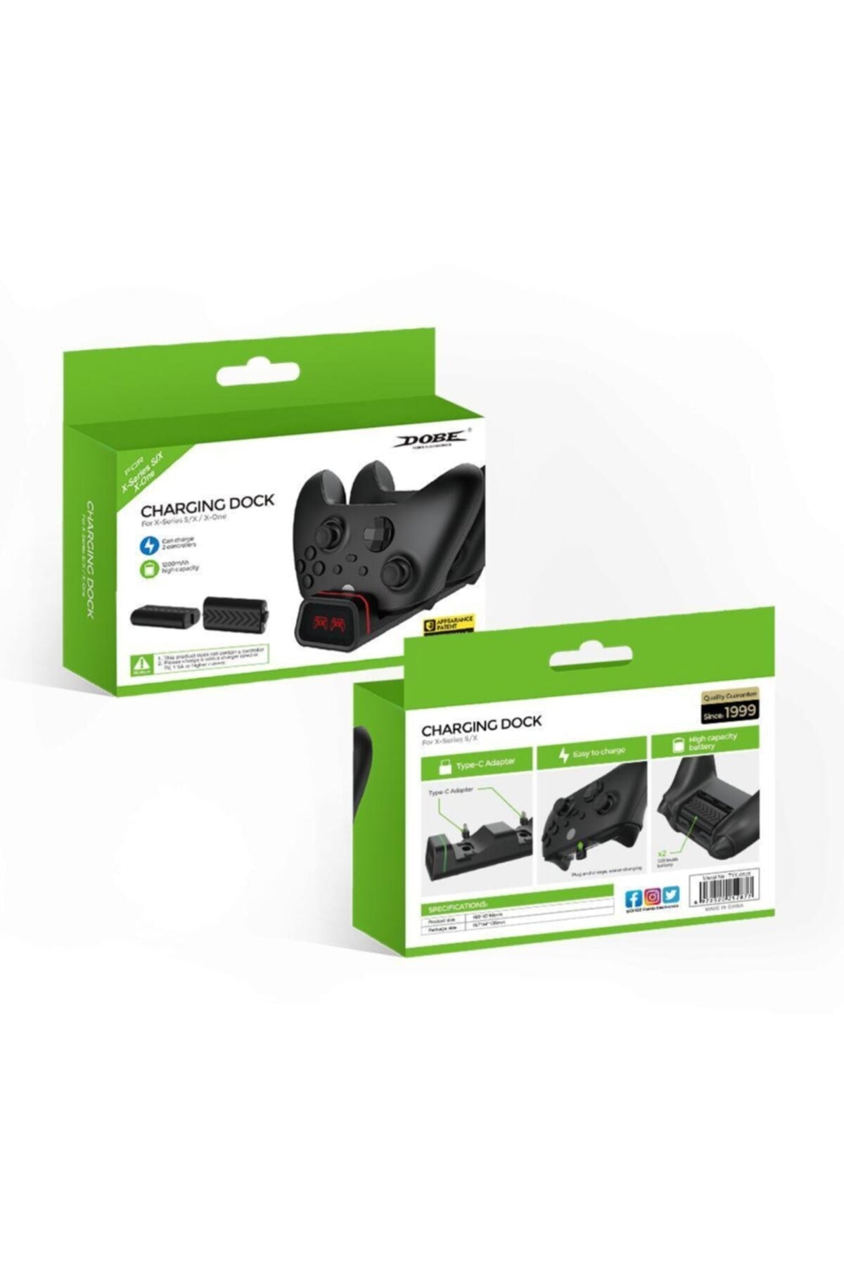 Xbox Series S X Oyun Kolu Dock Wireless Controller Şarj Istasyonu Göstergeli 1200 Mah