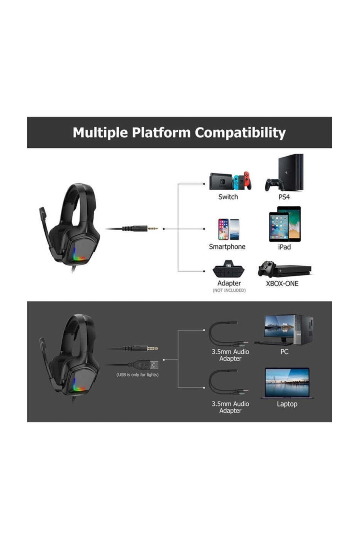 Onikuma K20 Rgb Oyuncu Kulaklığı 3.5mm