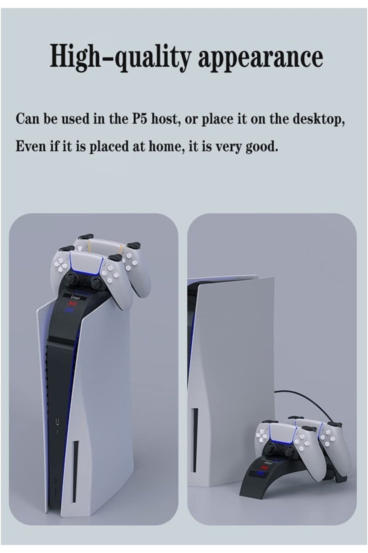 Led Göstergeli Playstation 5 Dualsense Oyun Kolu Şarj Standı Pg-p5016