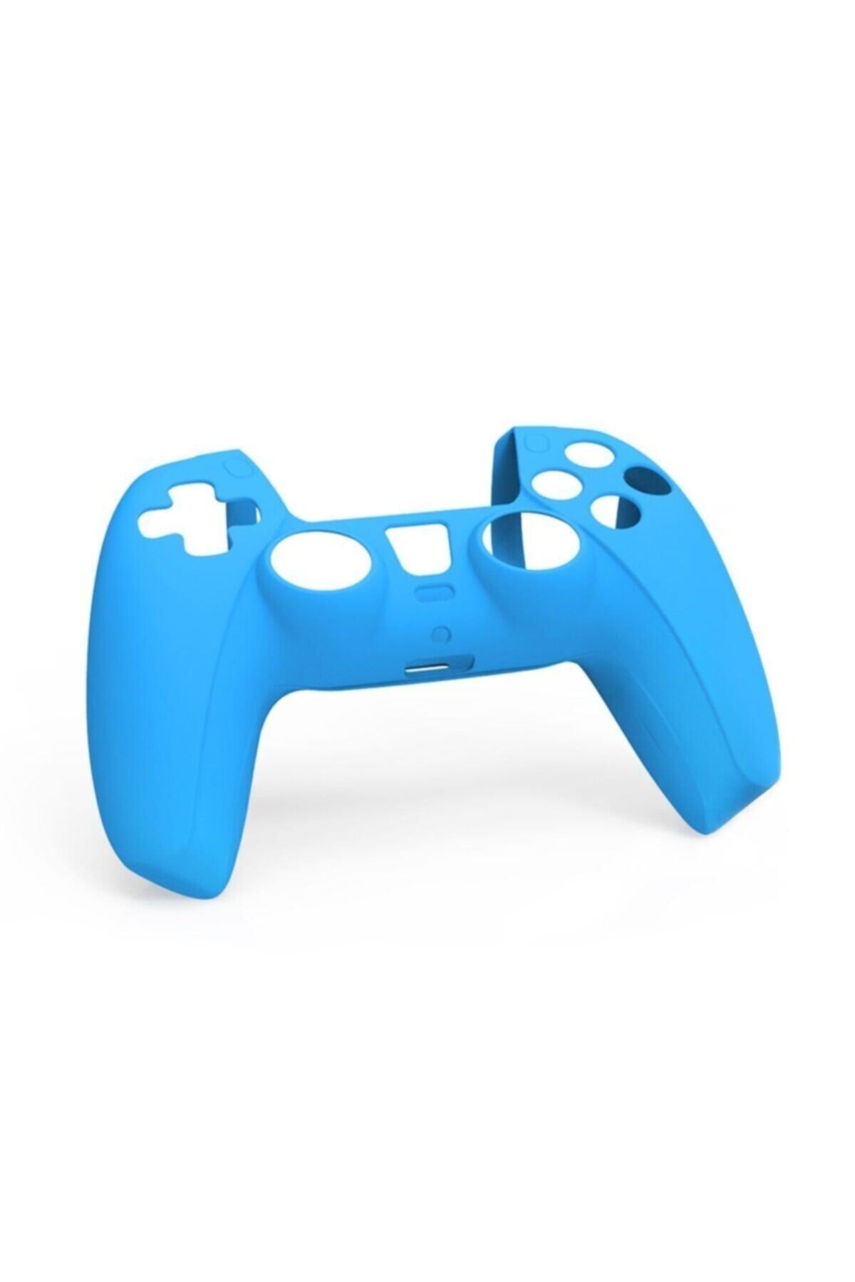 Ps5 Dualsense Mavi Silikon Kılıf + Analog Koruyucu