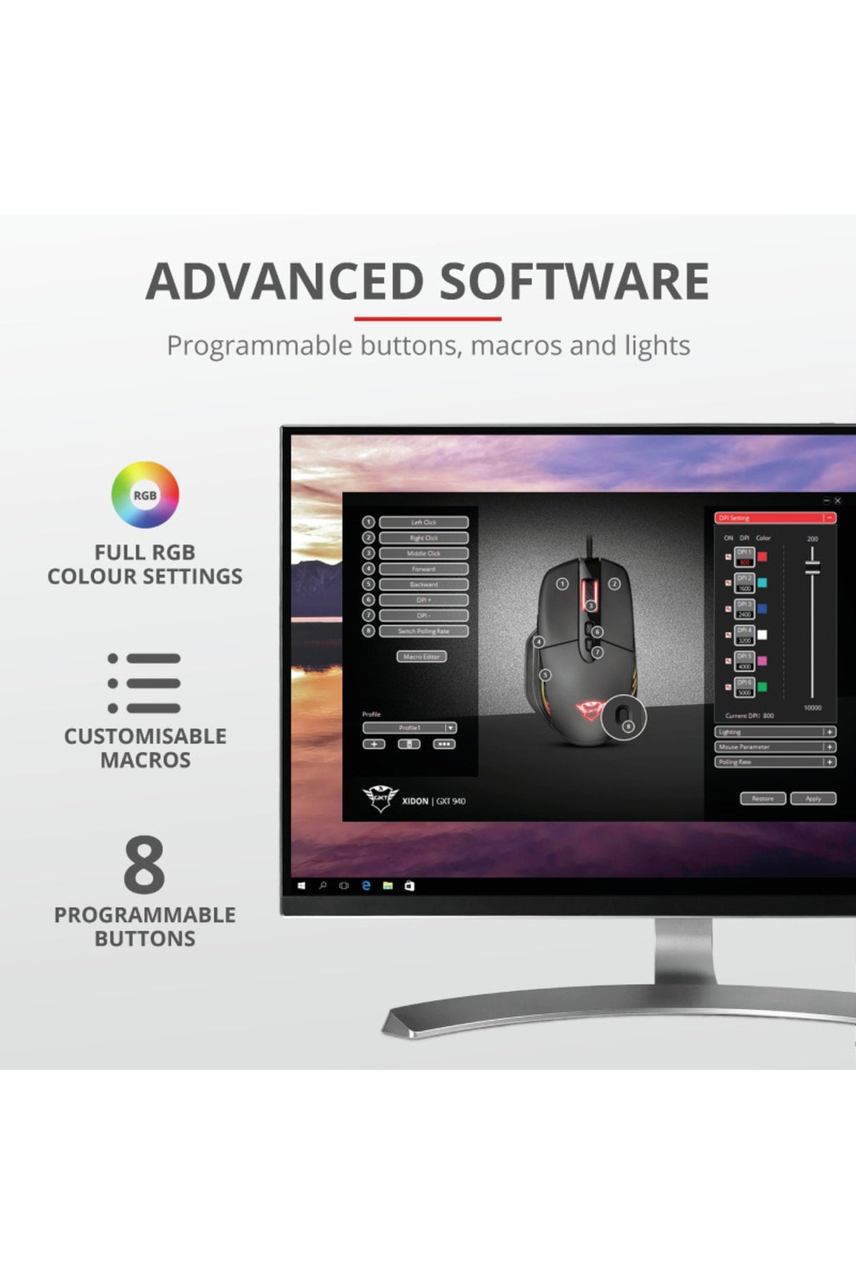 Trust Gxt940 Xıdon Rgb Kablolu Gamıng Mouse(23574)