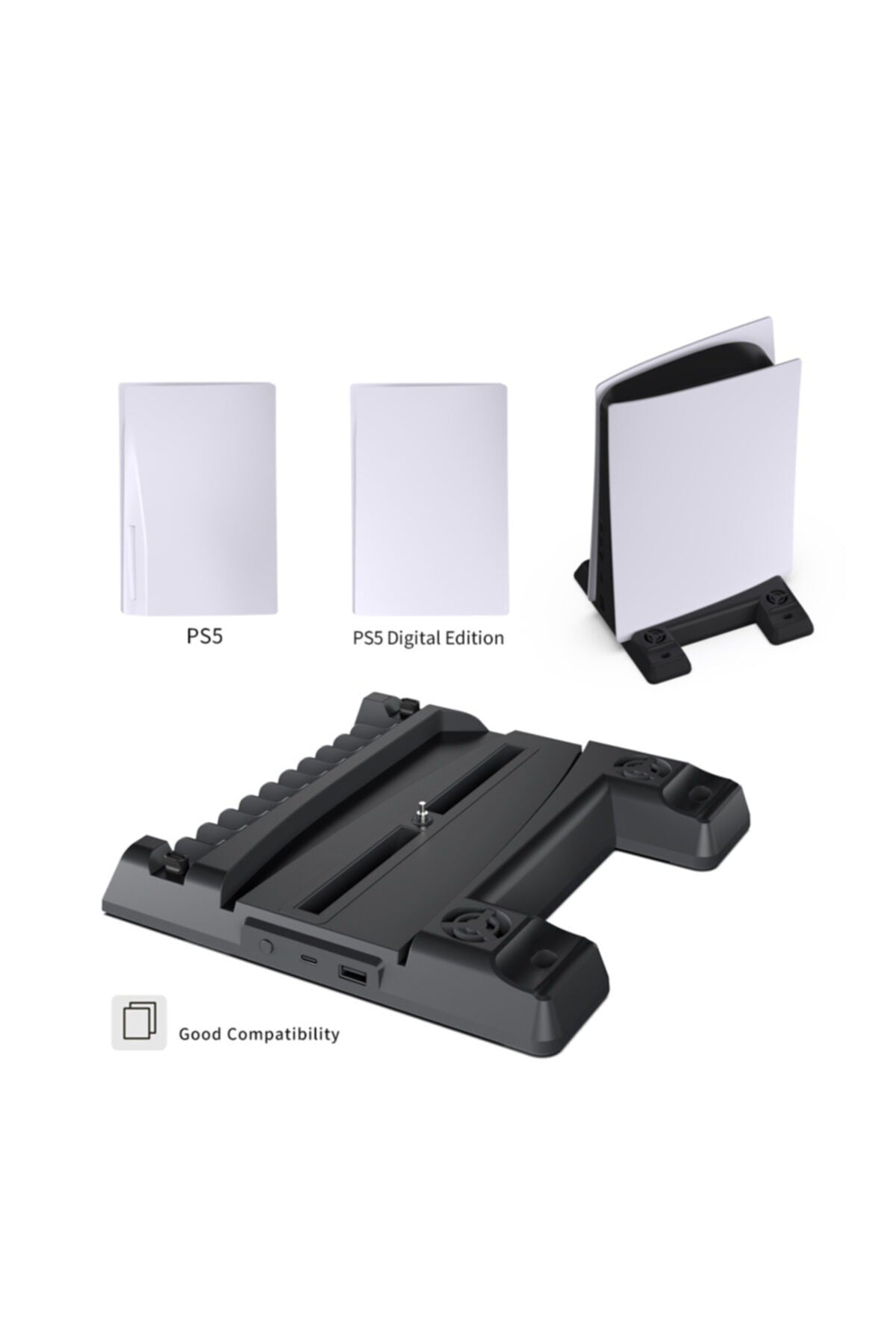 Dobe Tp5 0593 Ps5 Playstation 5 Oyun Hazneli Fanlı Şarj Standı