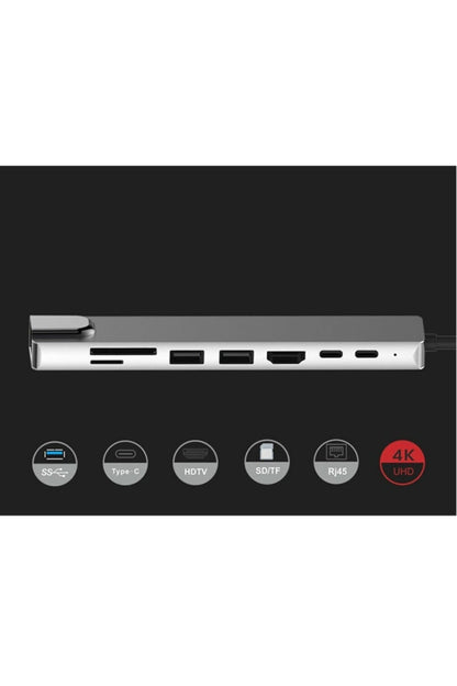 Type-c Apple Uyumlu MacBook Matebook Rj45 Ethernet Usb 3.0 Kart Okuyucu Hdmi Çevirici HDMI
