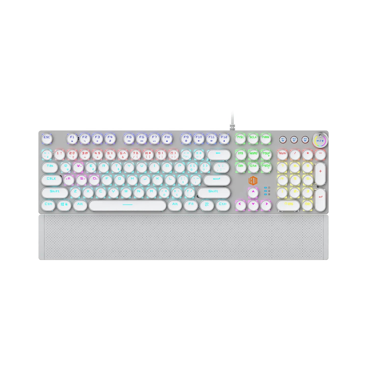 Lecoo KG1102 Kablolu Red Switch Makro Tuşlu RGB LED Aydınlatmalı Mekanik Gaming Türkçe Q Metalik Klavye