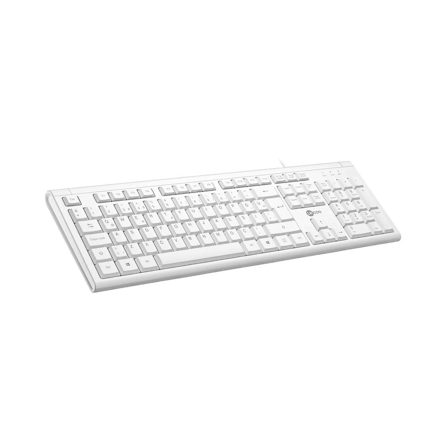 Lecoo KB101 USB Kablolu Türkçe Q Klavye Beyaz