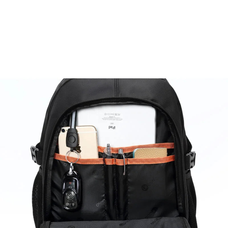 Lecoo BG02 17 inç Laptop Bölmeli Çok Fonksiyonlu 3 Katmanlı Suya Dayanıklı Sırt Çantası