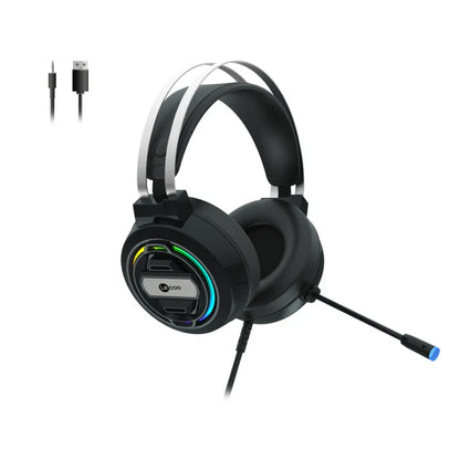 Lecoo HT401 Kablolu 3.5mm Jack + USB Kulak Üstü RGB LED Aydınlatmalı Gaming Kulaklık Siyah