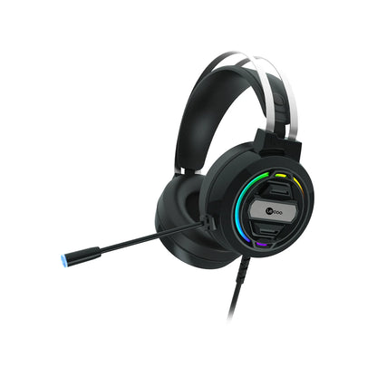 Lecoo HT401 Kablolu 3.5mm Jack + USB Kulak Üstü RGB LED Aydınlatmalı Gaming Kulaklık Siyah