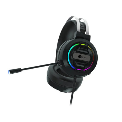 Lecoo HT401 Kablolu 3.5mm Jack + USB Kulak Üstü RGB LED Aydınlatmalı Gaming Kulaklık Siyah
