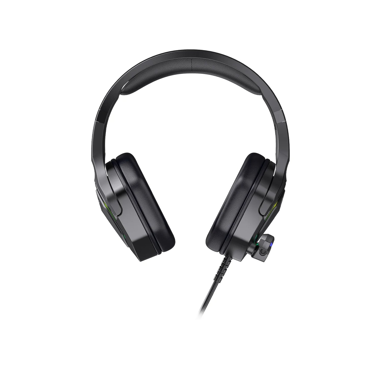 Lecoo HT403 3.5mm Jack + USB Kablolu Kulak Üstü RGB Aydınlatmalı Gaming Kulaklık Siyah