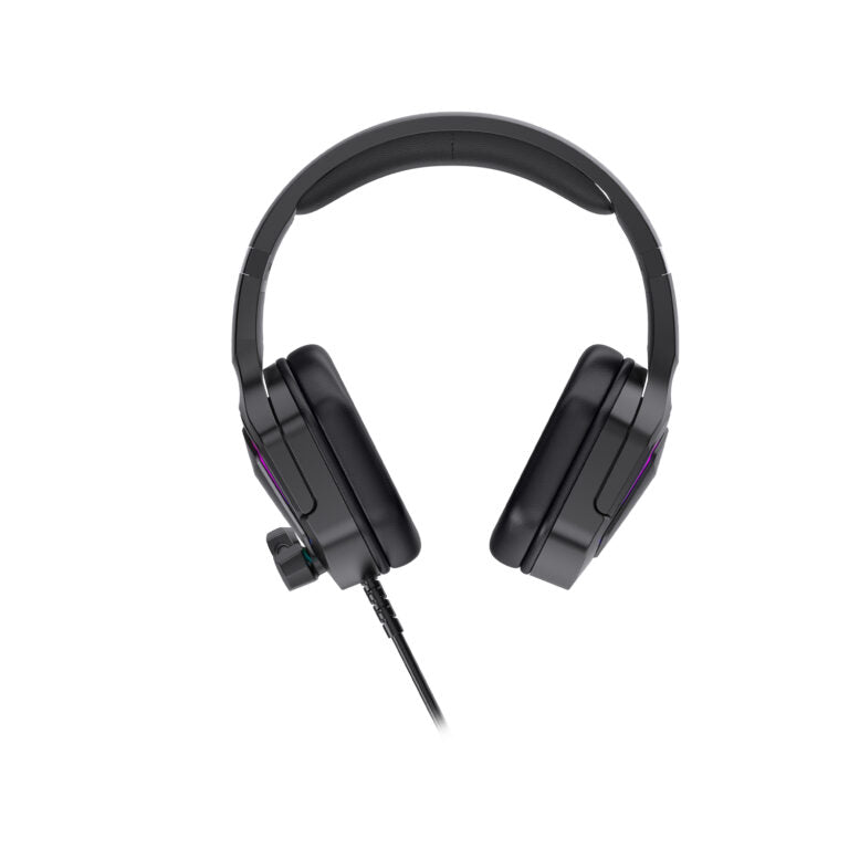 Lecoo HT403 3.5mm Jack + USB Kablolu Kulak Üstü RGB Aydınlatmalı Gaming Kulaklık Siyah