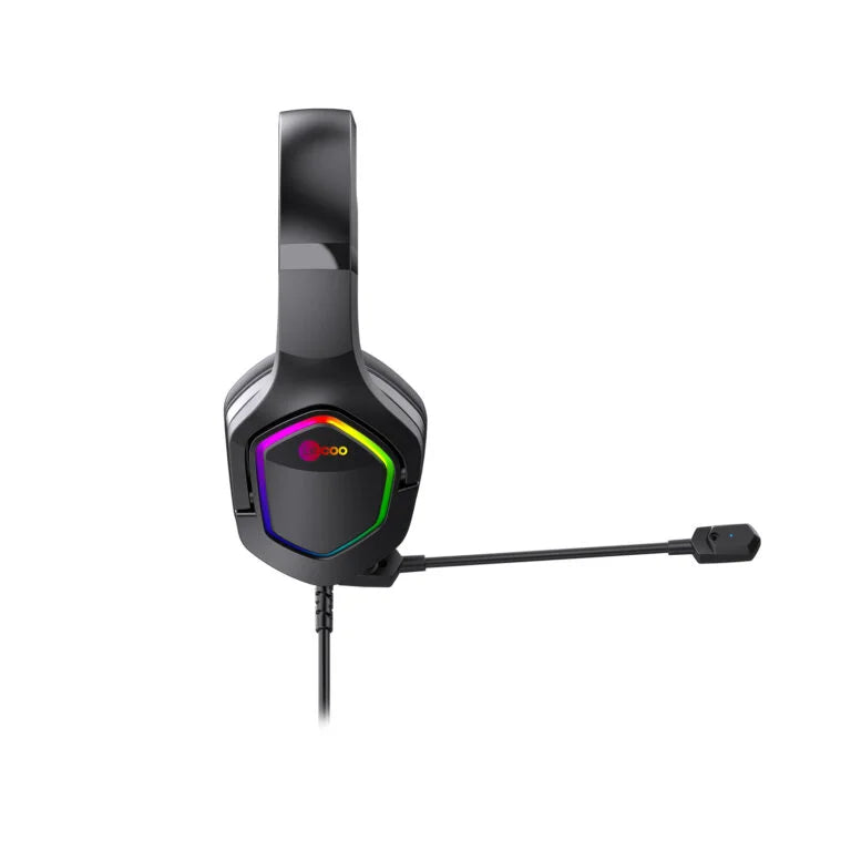 Lecoo HT403 3.5mm Jack + USB Kablolu Kulak Üstü RGB Aydınlatmalı Gaming Kulaklık Siyah