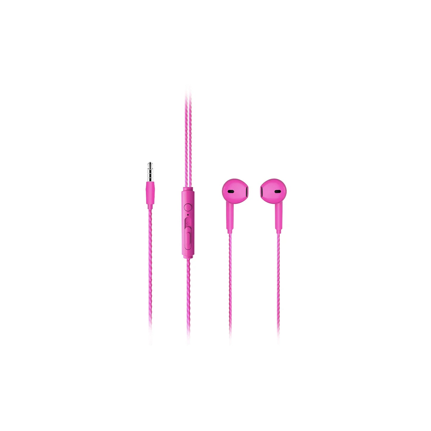 Lecoo EH104 Kablolu 3.5mm Jacklı Kulak İçi Mikrofonlu Kulaklık Pembe