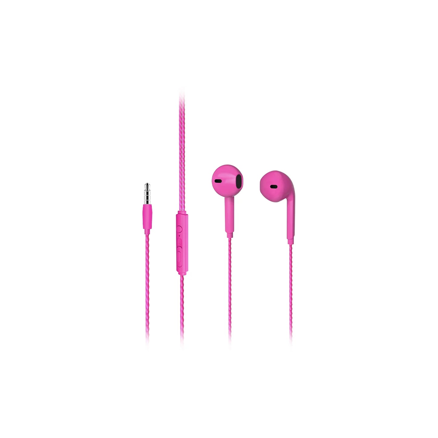 Lecoo EH104 Kablolu 3.5mm Jacklı Kulak İçi Mikrofonlu Kulaklık Pembe