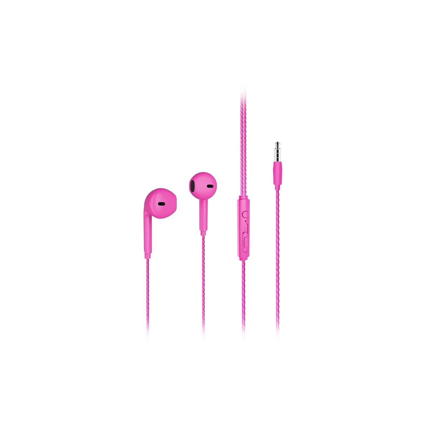 Lecoo EH104 Kablolu 3.5mm Jacklı Kulak İçi Mikrofonlu Kulaklık Pembe